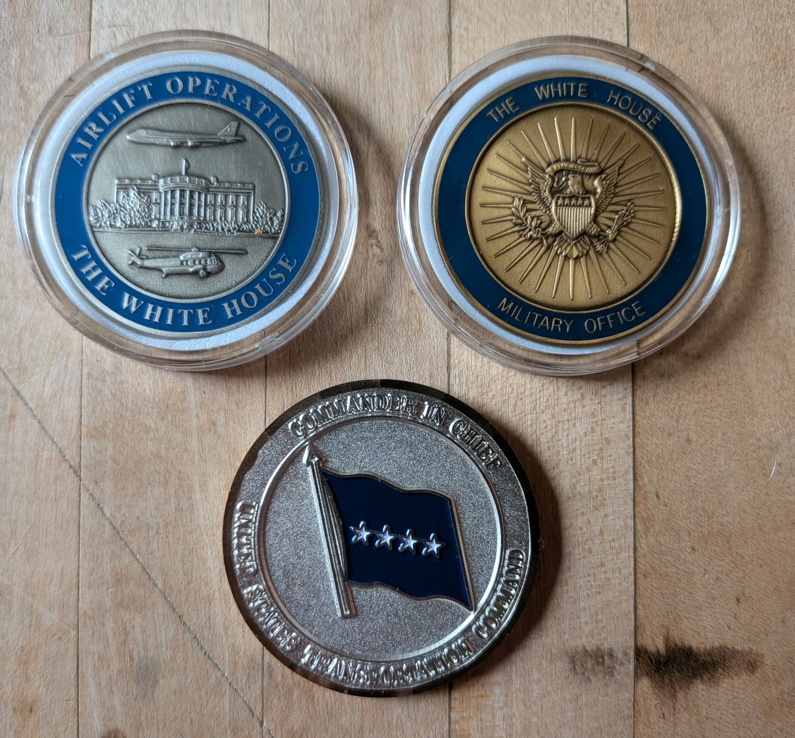 Group: White House Transportation Command Challenge Coins Boeing Employee Estate